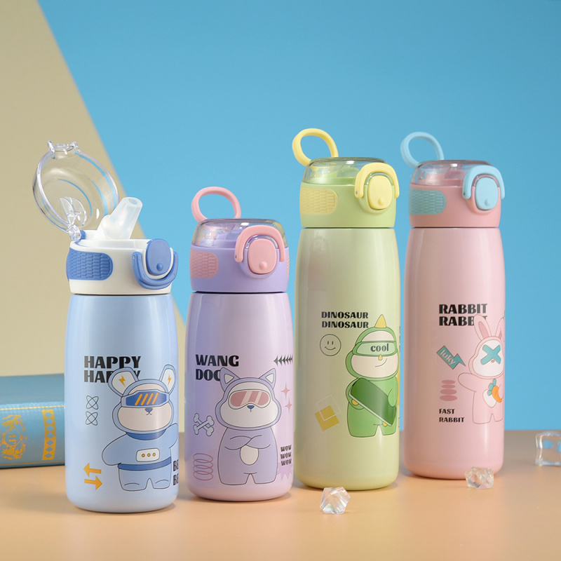 创意316不锈钢卡通保温杯带提手