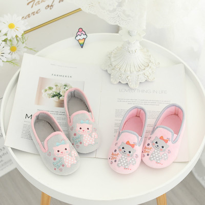 春秋室内拖鞋棉布女童
