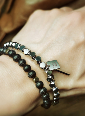 钛钢手链做旧日系复古银色潮男女