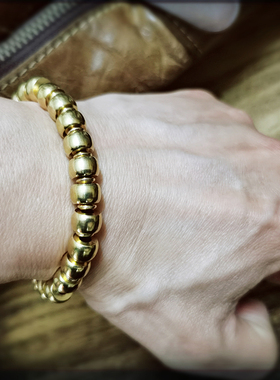 实心黄铜手链男女款小众精致手串