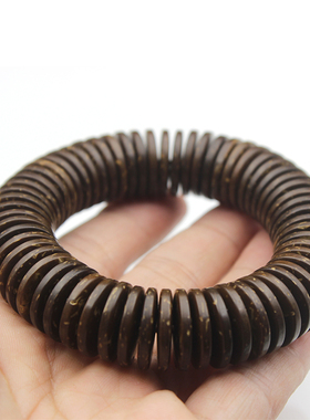 天然椰壳手持手串散珠9 10 12 13 14 15 16 18mm圆边飞碟正边正切