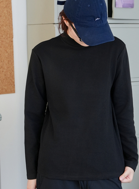 VB长袖半高领T恤男式打底棉长袖t恤纯色内搭修身显瘦上衣时尚