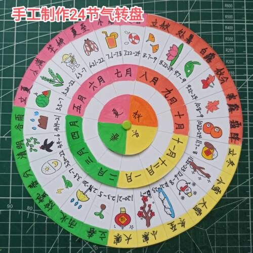 手工制作24节气转盘自己动手半成品材料包24节气手工制作成品