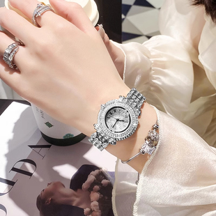 kangol袋鼠手表女款正品满钻满天星2025新款轻奢小众学生女式手表