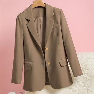 爆款西装外套女2025春秋新款韩版设计感休闲风百搭宽松西服外套女