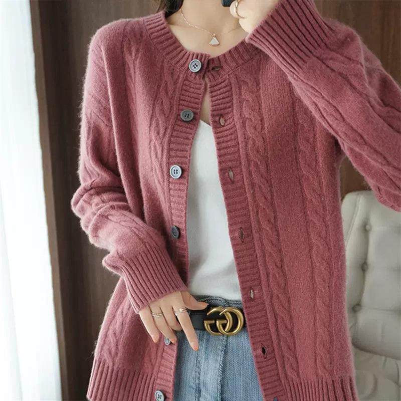 2025年早秋季新款女装针织开衫女士毛衣秋冬外套薄款外披上衣潮