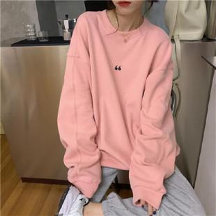 hiphop炸街盐系潮ins外 宽松韩版 美式 街头vintage卫衣女春秋薄款