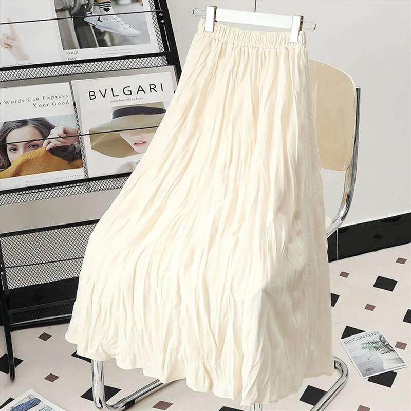 100-300斤胖mm特大码褶皱半身裙秋冬2025新款高腰a字裙大摆伞裙