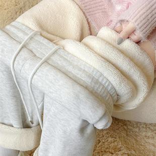 特厚羊羔绒裤子女2025新款秋冬东北极寒零下40度防寒加绒保暖卫裤