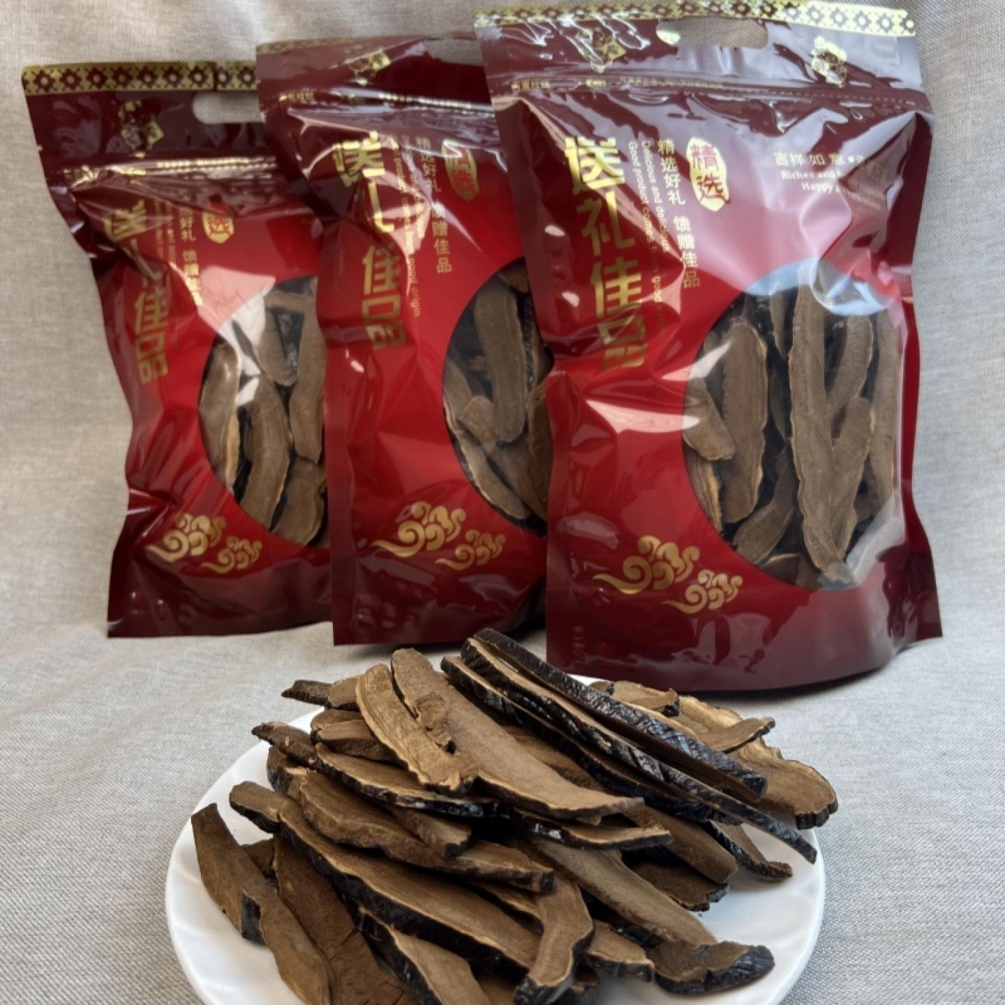 黑灵芝片不苦林芝片养生煲汤料野的灵芝斗龙芝 泡酒泡茶250-500克