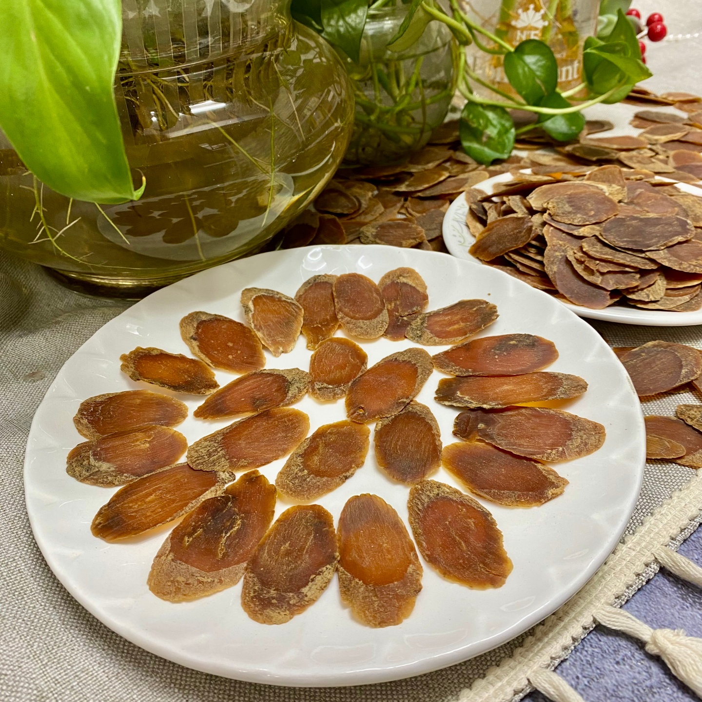 6年根老红参片滋补养生煲汤泡水泡酒 长白山红参大片高丽参片含片