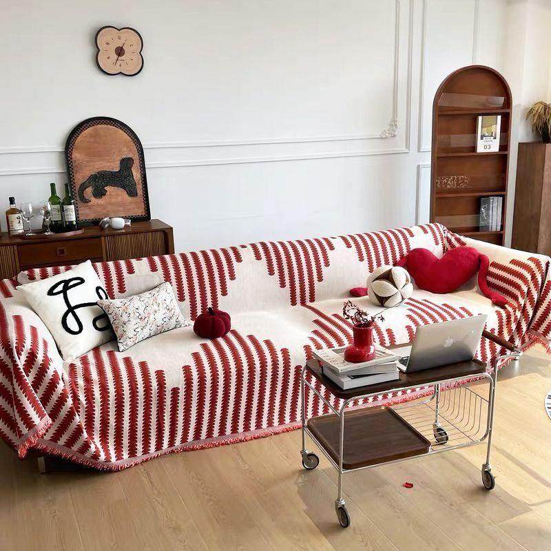 喜庆红色雪尼尔沙发盖巾沙发罩套一片式全盖结婚沙发垫四季通用,居家布艺,沙发垫,淘宝优惠券,粉丝福利购,淘宝优惠卷