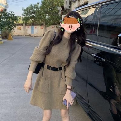 白色秋冬小个子收腰网红