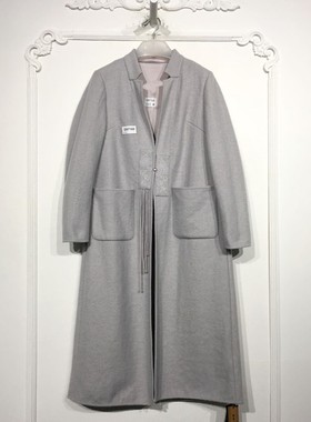 潮系列 D97160 时尚国风新中式长款毛呢外套品牌女装折扣颦薪