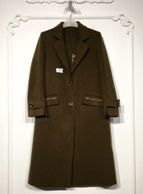 容系列 8246S205 时尚羊毛双面呢毛呢外套品牌女装折扣颦薪