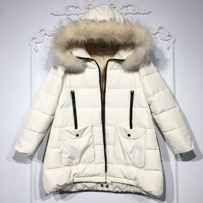 潮系列 8277S292 时尚真毛领羽绒服品牌女装折扣颦薪