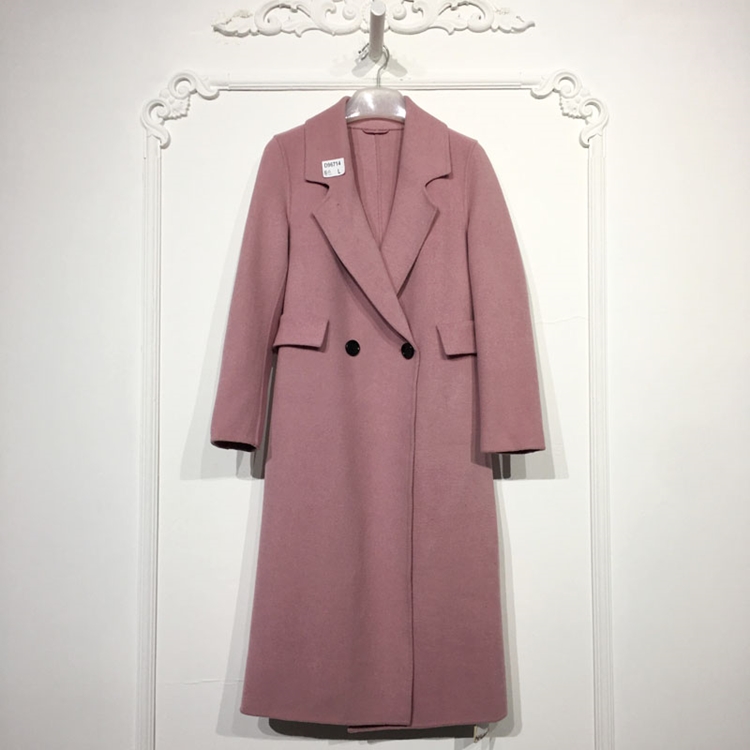潮系列 D96714 时尚双面呢毛呢外套品牌女装折扣颦薪