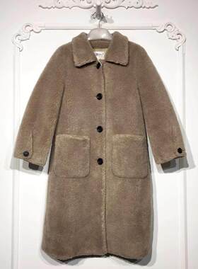 潮系列 8277S276 时尚颗粒绒毛呢外套品牌女装折扣颦薪