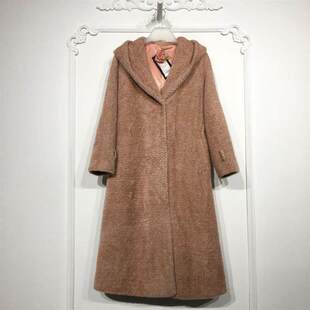 潮系列 8043S091 时尚长款仿貂绒外套品牌女装折扣颦薪