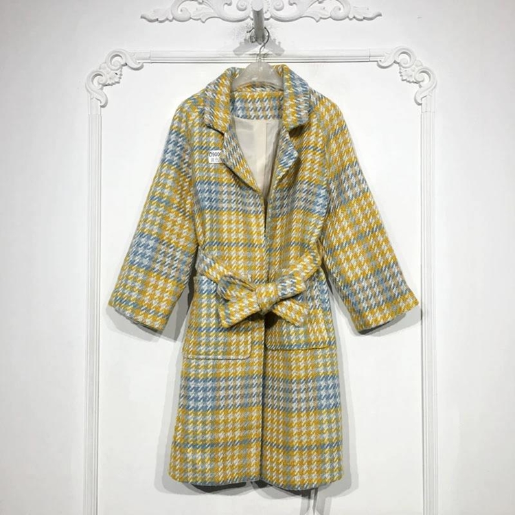 乔系列 D90005 时尚毛呢外套品牌女装折扣颦薪