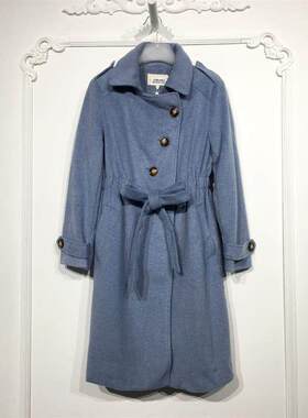 兰系列 8025S137 时尚长款毛呢外套品牌女装折扣颦薪