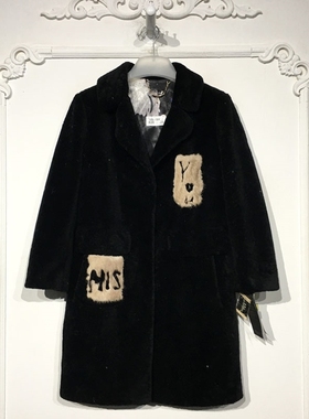 潮系列 8281S126 时尚羊毛羊剪绒外套品牌女装折扣颦薪