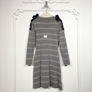 乔系列 D96520 时尚针织连衣裙品牌女装折扣颦薪