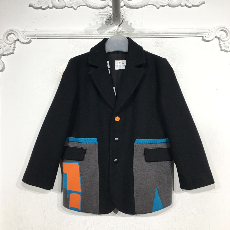 潮系列 PF11501 时尚毛呢外套品牌童装折扣馨