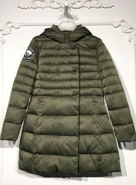 欧系列 8253S111 时尚长款羽绒服品牌女装折扣颦薪