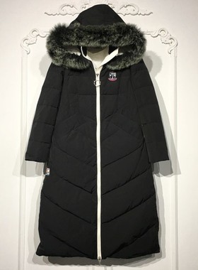 潮系列 8279S122 时尚真毛领羽绒服品牌女装折扣颦薪