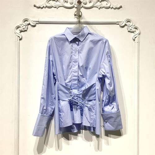 欧系列 D82709 时尚衬衫品牌女装折扣颦薪