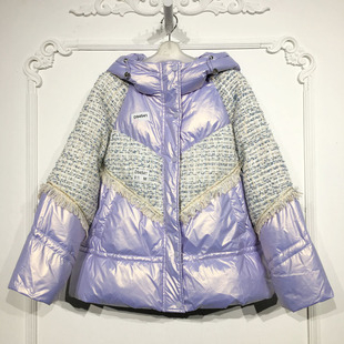 羽绒服品牌女装 N系列 短款 时尚 折扣颦薪 D94541