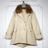 8322S117 时尚 真毛领长款 容系列 羽绒服品牌女装 折扣颦薪