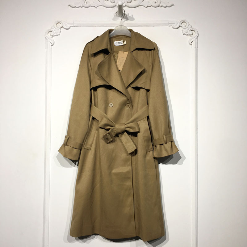 录系列 8335S056 时尚风衣外套品牌女装折扣颦薪