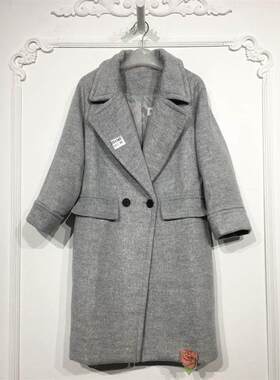 VE系列 D94340 时尚长款毛呢外套品牌女装折扣颦薪