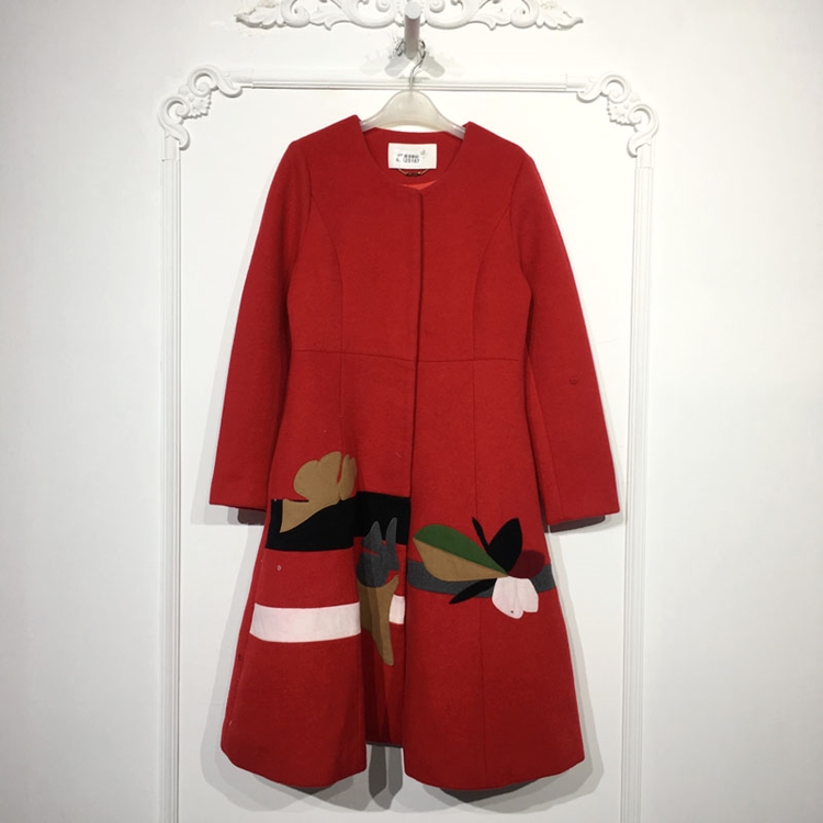 欧旗下FP系列 8052S187 时尚毛呢外套品牌女装折扣颦薪