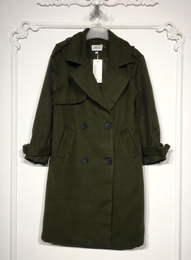 潮系列 8278S138 时尚毛呢外套品牌女装折扣颦薪