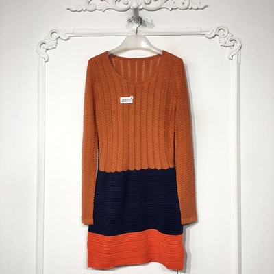 潮系列 8288S141 时尚针织连衣裙品牌女装折扣颦薪