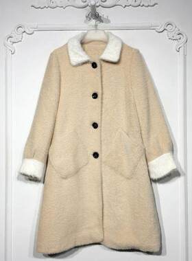 西树系列 8285S260 时尚仿貂绒外套品牌女装折扣颦薪