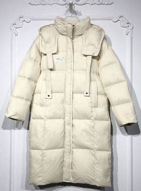 容系列 YB000532 时尚长款羽绒服品牌女装折扣颦薪