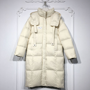 羽绒服品牌女装 容系列 长款 时尚 折扣颦薪 YB000532