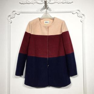 毛呢外套品牌女装 芭L系列 中长款 时尚 折扣颦薪 8025S139