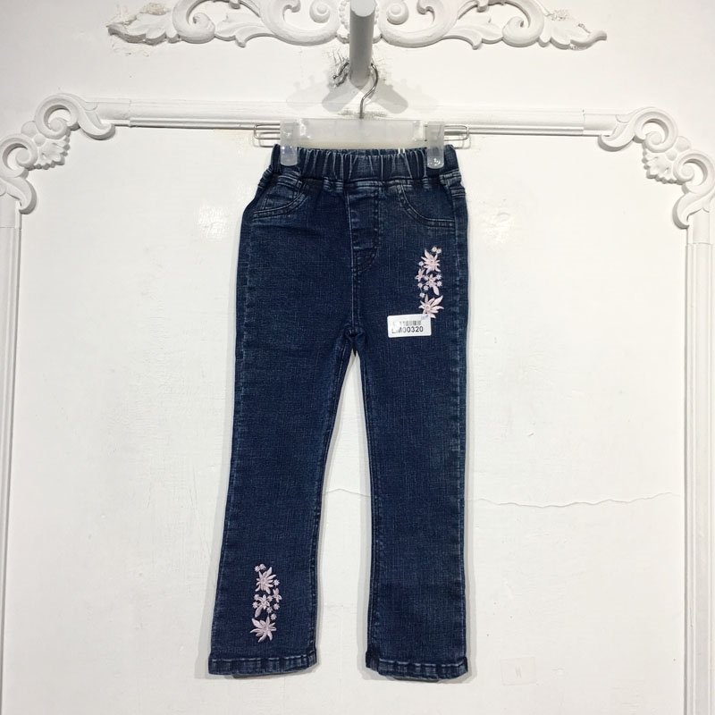 YJ系列 LM00320 时尚牛仔长裤品牌童装折扣馨备