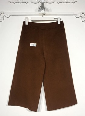 潮系列 8287S115 时尚羊毛双面呢毛呢七分裤品牌女装折扣颦薪