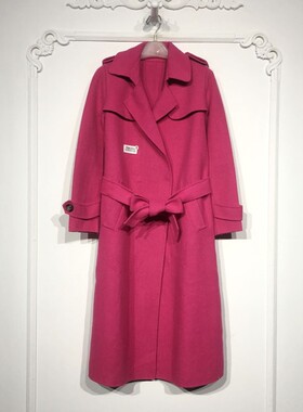 容系列 8286S132 时尚羊毛双面呢毛呢外套品牌女装折扣颦薪