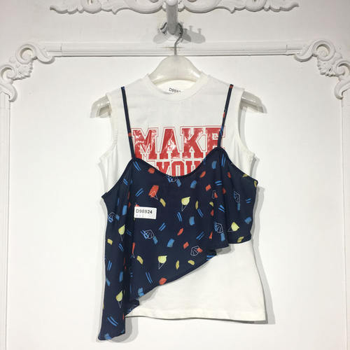 潮系列 D98924 时尚套装两件套品牌女装折扣颦薪