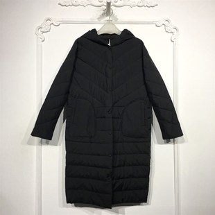 羽绒服品牌女装 艾O系列 长款 时尚 折扣颦薪 8129S074