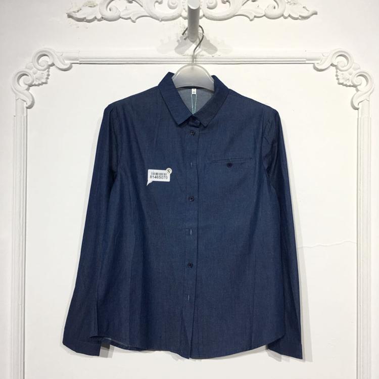 沙旗下M系列 8146S070 时尚牛仔衬衫品牌女装折扣颦薪