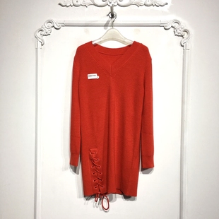 针织连衣裙品牌女装 时尚 折扣颦薪 D83744 欧系列