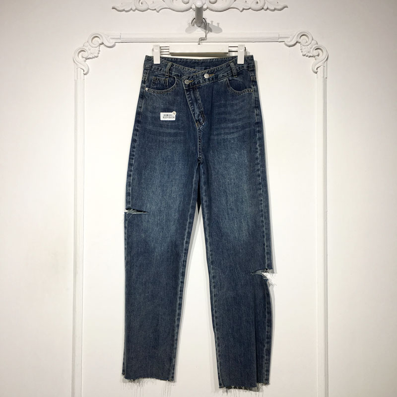 容系列 8331S036 时尚牛仔长裤品牌女装折扣颦薪